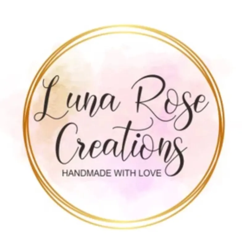 Luna Rose Creations logo: Handmade with love